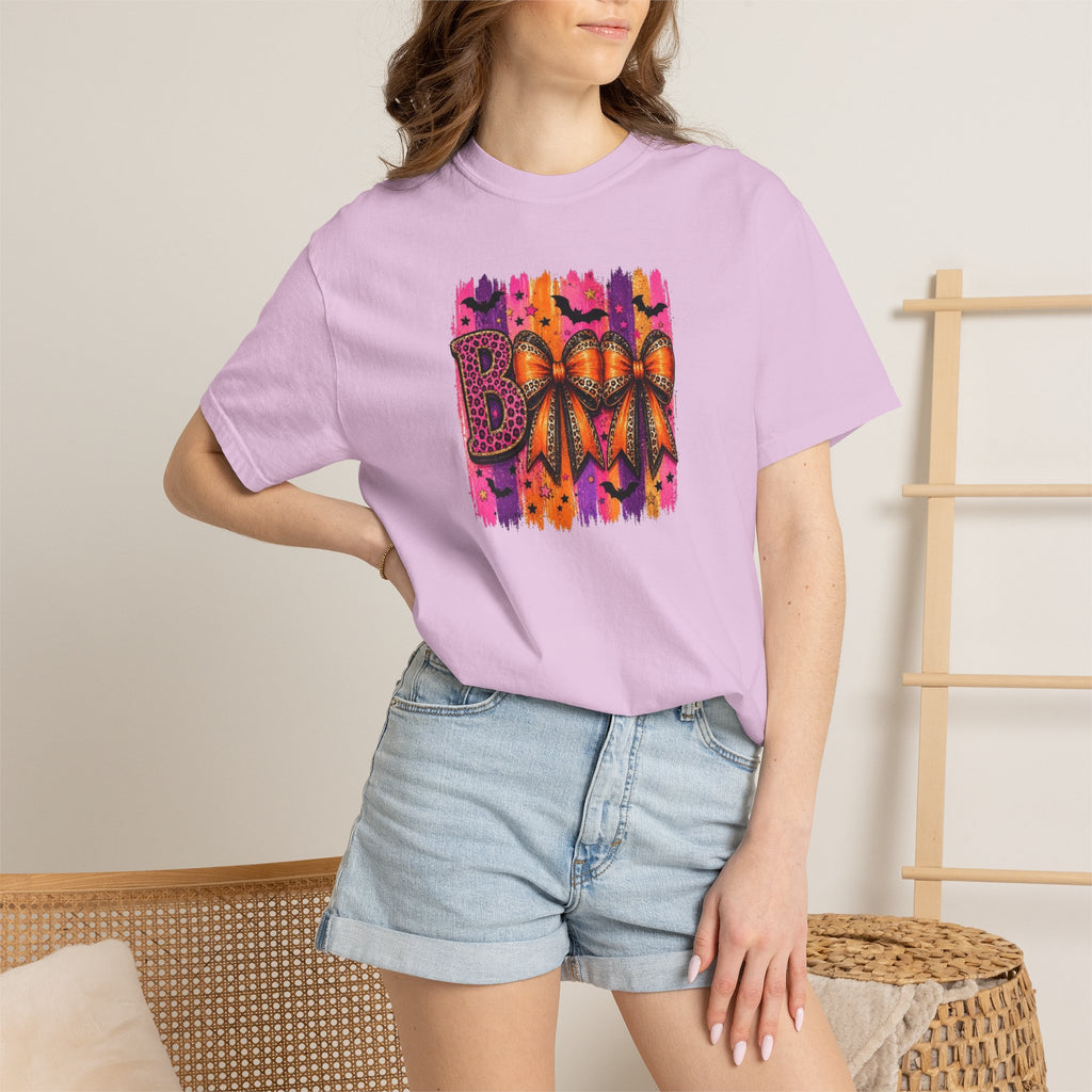 Boo Halloween Graphic T-Shirt — Colorful Spooky Pumpkin Design