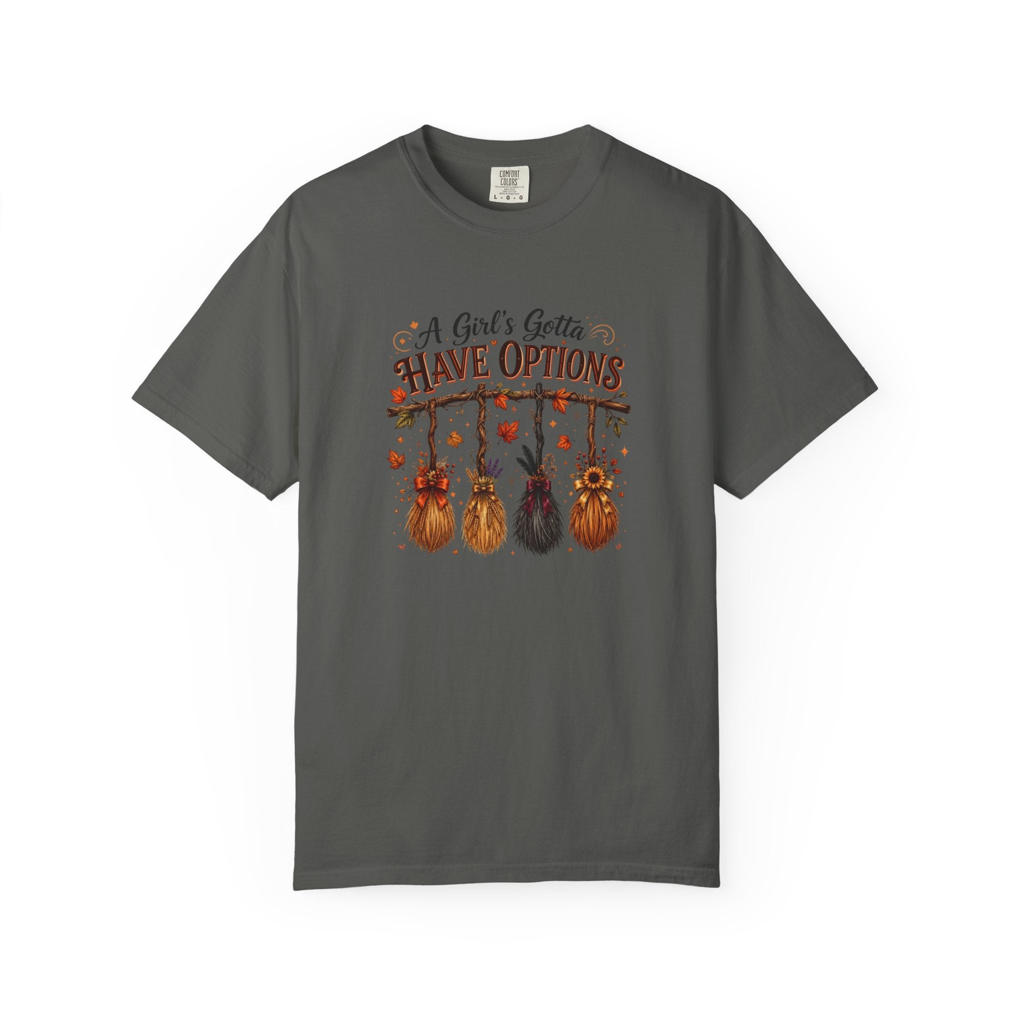 "A Girl's Gotta Have Options" Autumn Gnome Tee