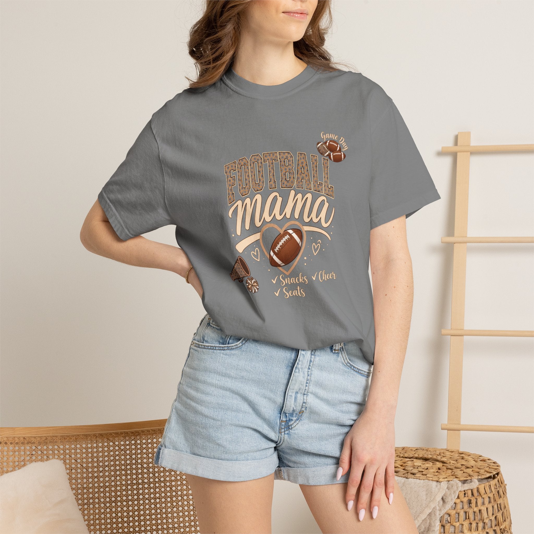 Football Mama T-Shirt — Cute Vintage Football Mom Tee