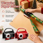 Wrapping Paper Cutter & Dispenser – Gift Wrap Roll Holder with Sliding Cutter, Easy Wrap Organizer for Christmas & Birthdays