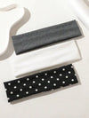 5 Piece Women’s Headband Set, Casual Hair Bands, Solid Striped Polka Dot Headbands, Sweat Absorbing Everyday Hair Accessories