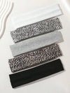 5 Piece Women’s Headband Set, Casual Hair Bands, Solid Striped Polka Dot Headbands, Sweat Absorbing Everyday Hair Accessories
