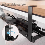 Telescopic Under-Desk Cable Management Rack – Adjustable Metal Wire Organizer