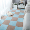 Soft Plush Interlocking Foam Puzzle Floor Mats, Pink & White Kids Playroom Tiles, Nursery Floor Mat, 10 or 20 Piece Set
