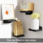 4 Pack Mini Floating Wall Shelves, 5 Inch Wooden Display Shelves for Plants, Decor & Small Items, Wall Mounted Shelf Set