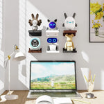 4 Pack Mini Floating Wall Shelves, 5 Inch Wooden Display Shelves for Plants, Decor & Small Items, Wall Mounted Shelf Set