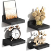 4 Pack Mini Floating Wall Shelves, 5 Inch Wooden Display Shelves for Plants, Decor & Small Items, Wall Mounted Shelf Set
