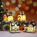 Light-Up Christmas Village Houses – Miniature LED Holiday Decorations | 12 Styles