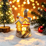 Light-Up Christmas Village Houses – Miniature LED Holiday Decorations | 12 Styles