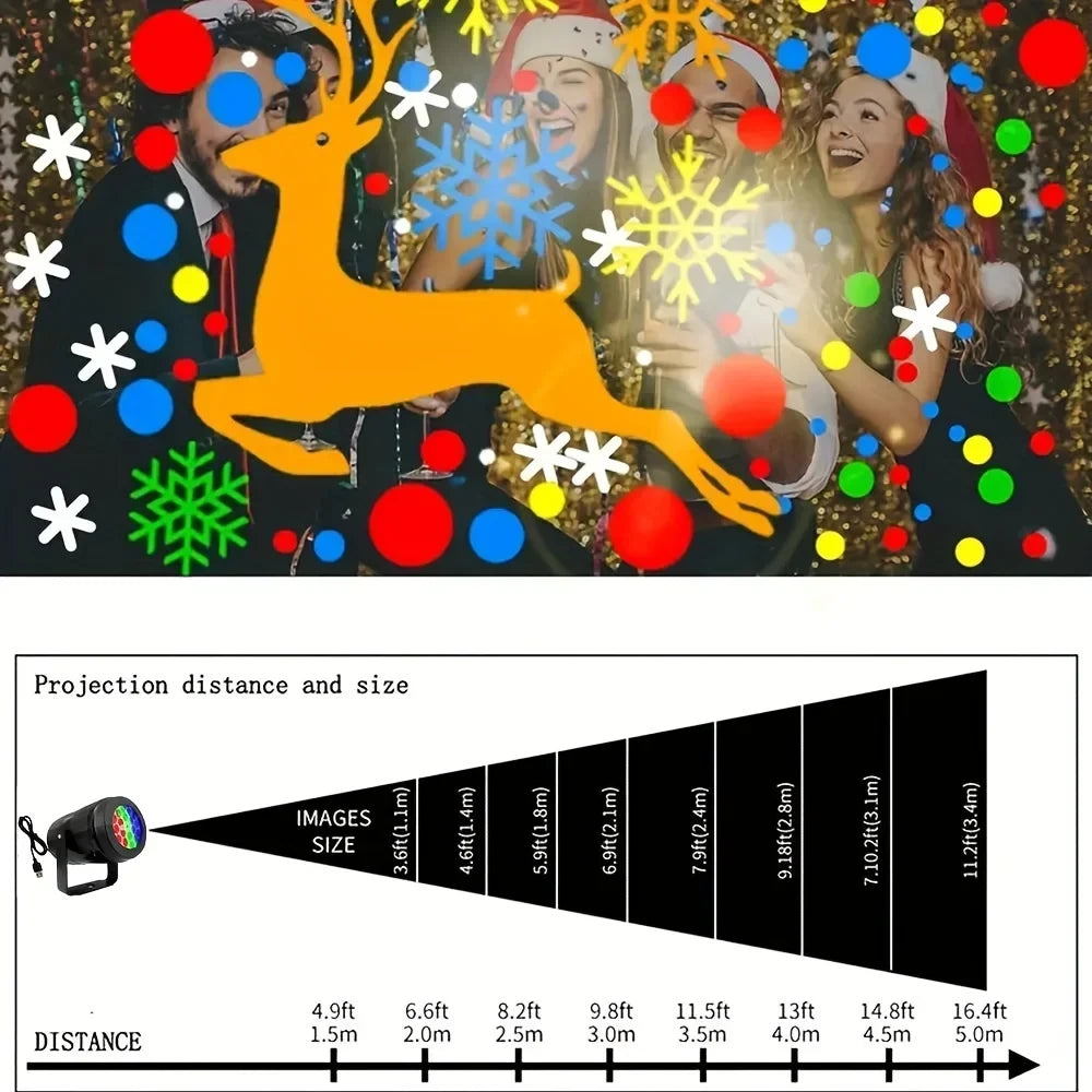 Snowflake Christmas Night Projector Light