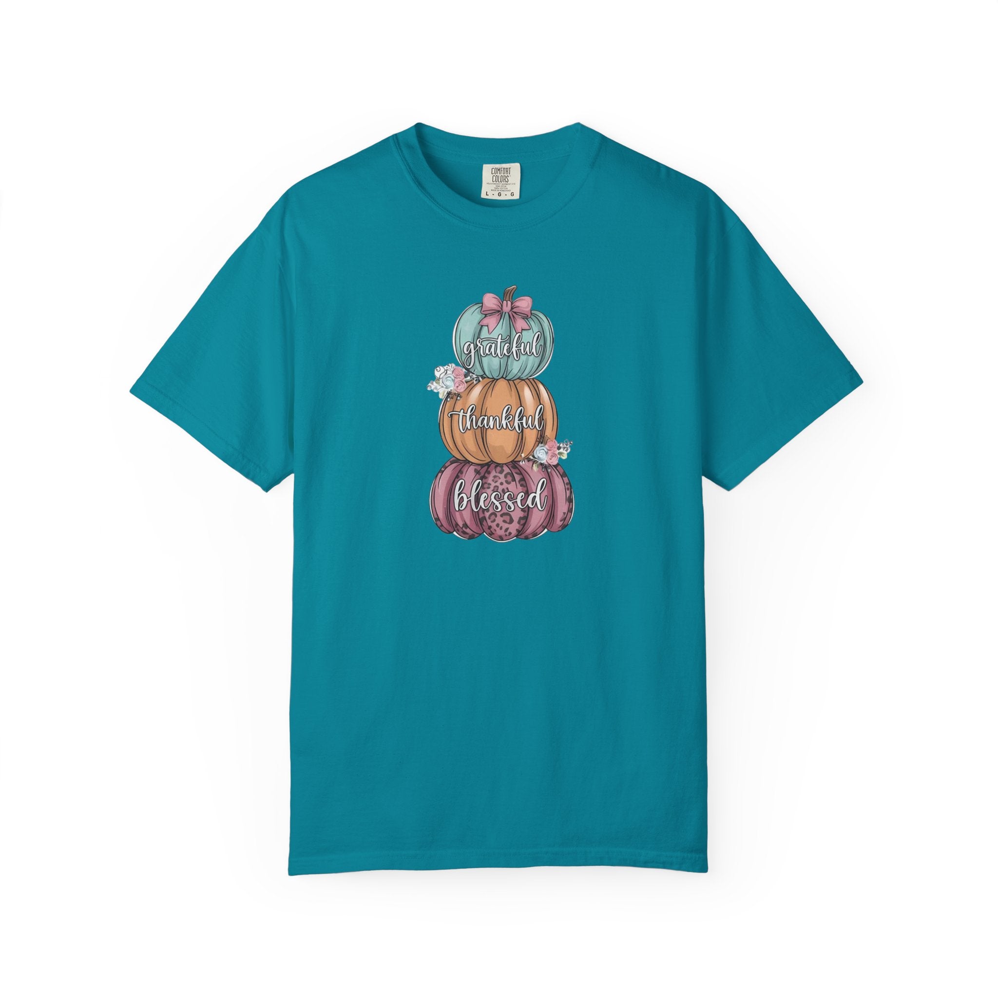 Pumpkin Stack "Grateful Thankful Blessed" T-Shirt