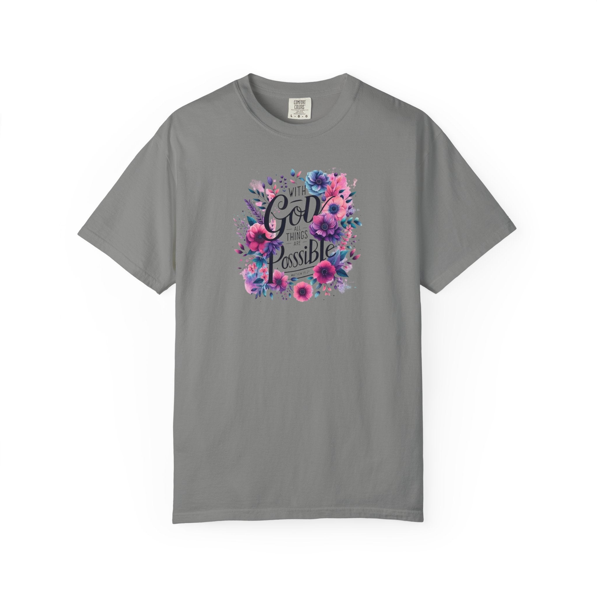 God Is Possible Floral T-Shirt