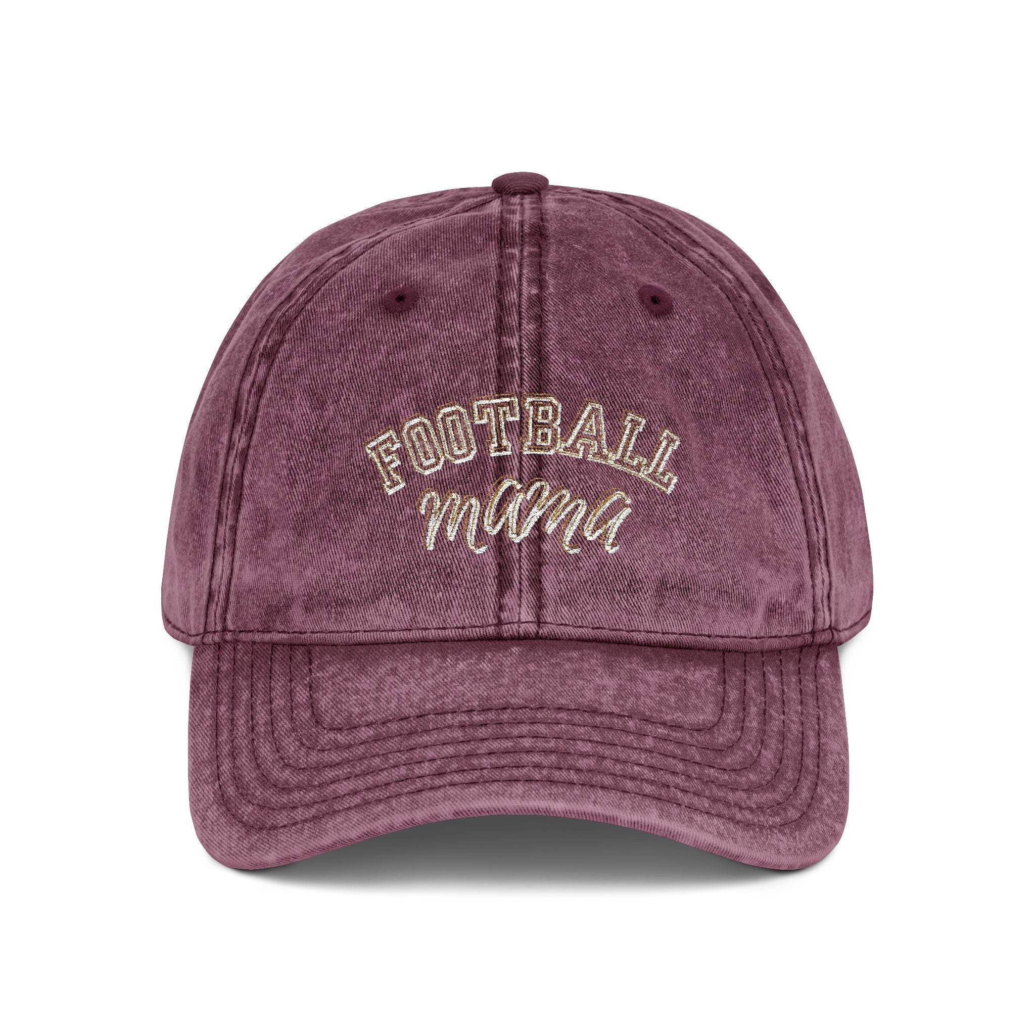 Football Mama Vintage Embroidered Cap
