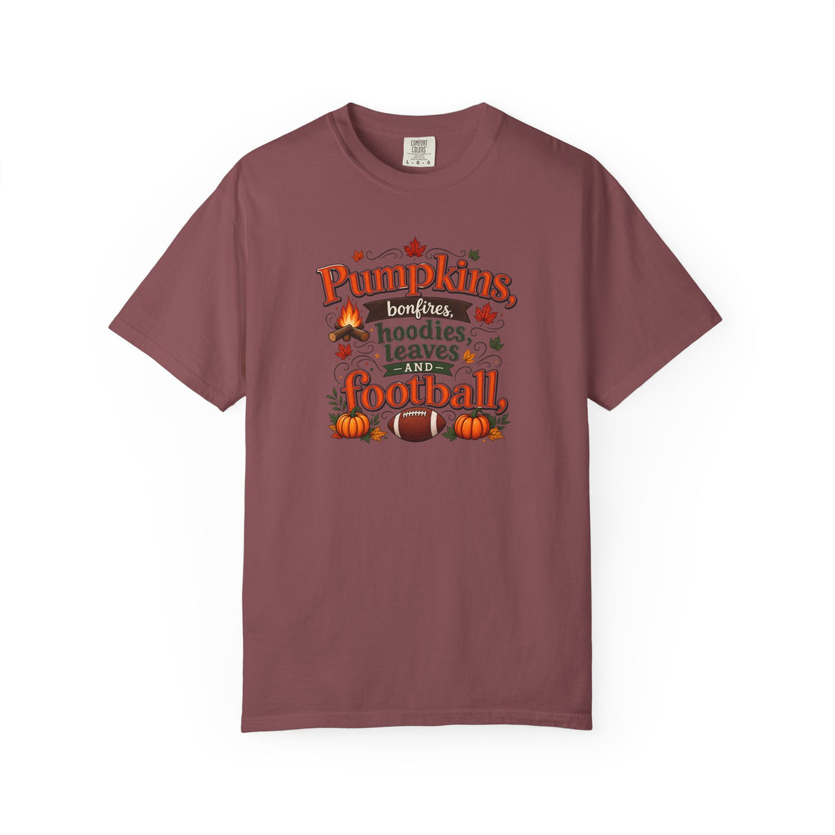 Fall Pumpkins Hoodies Leaves Football T‑Shirt