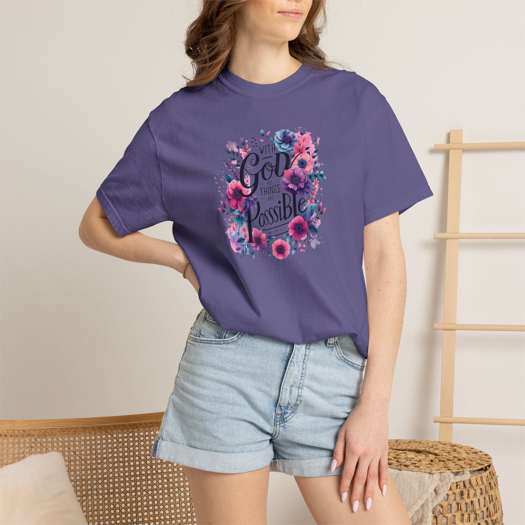 God Is Possible Floral T-Shirt