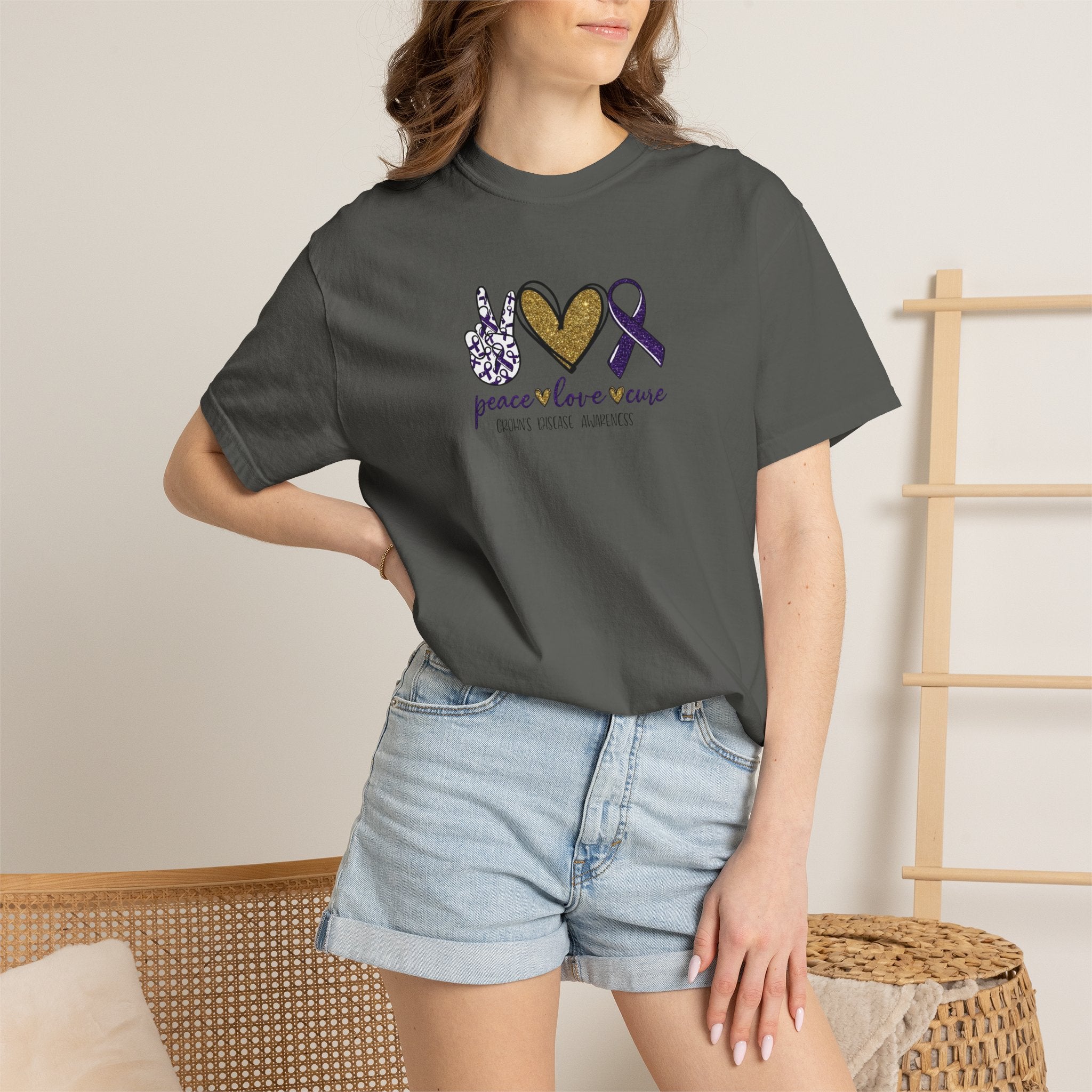 Peace Love Crohn's Awareness T-Shirt