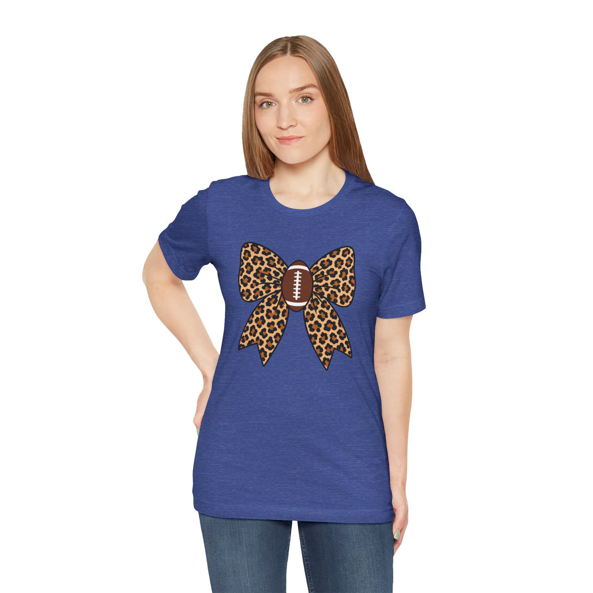 Leopard Football Bow Tee