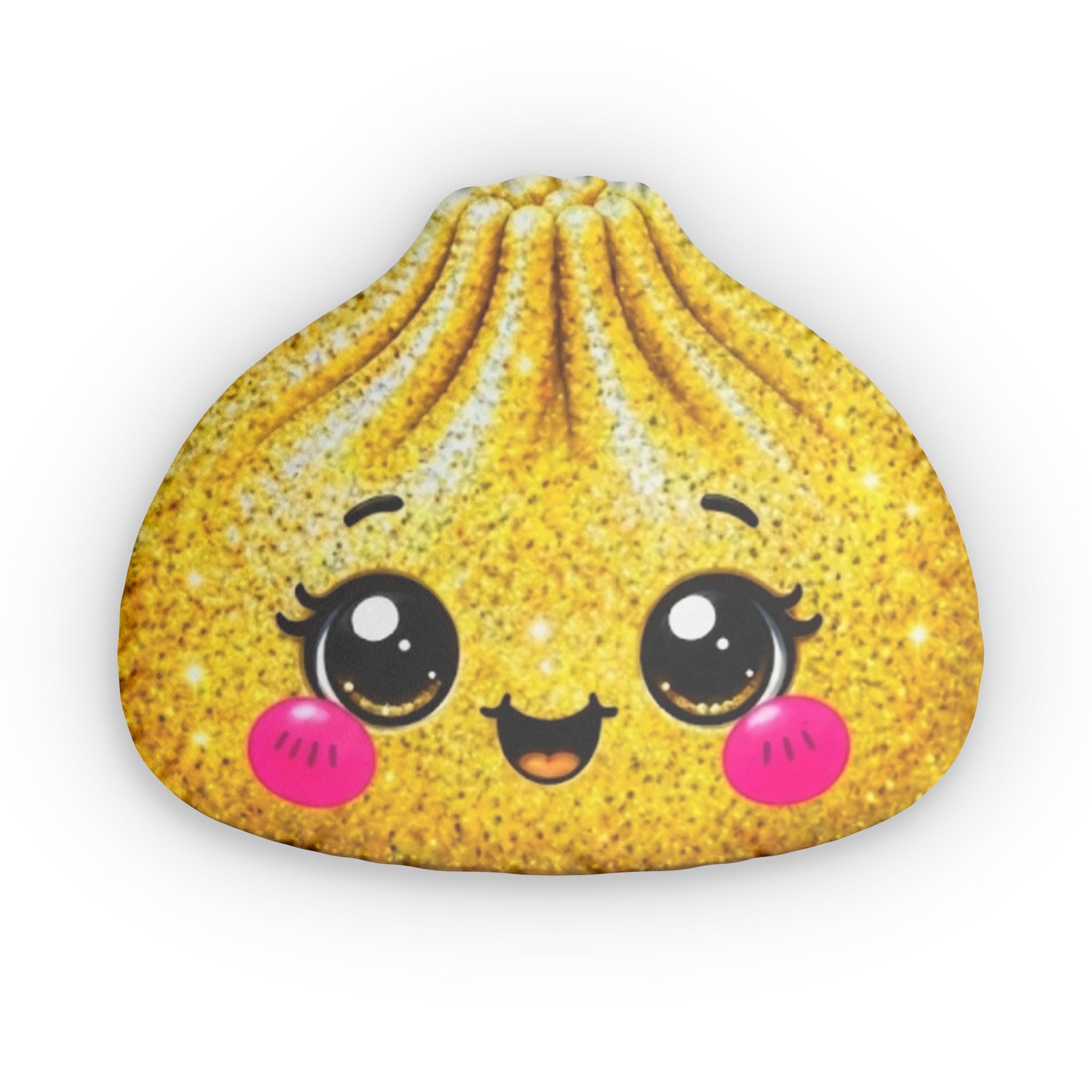 Cute Sparkle Yellow Dumpling Shaped Pillow