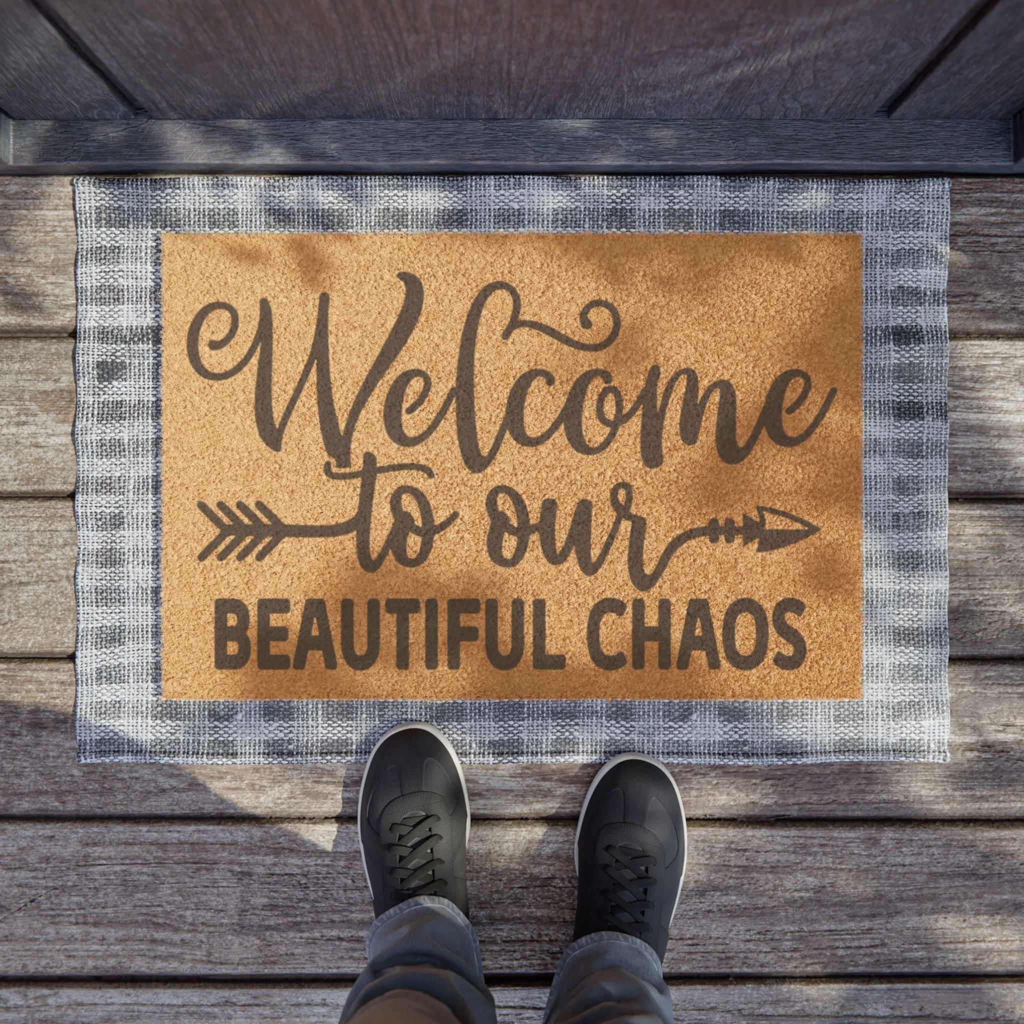 Welcome to Our Beautiful Chaos Welcome Mat