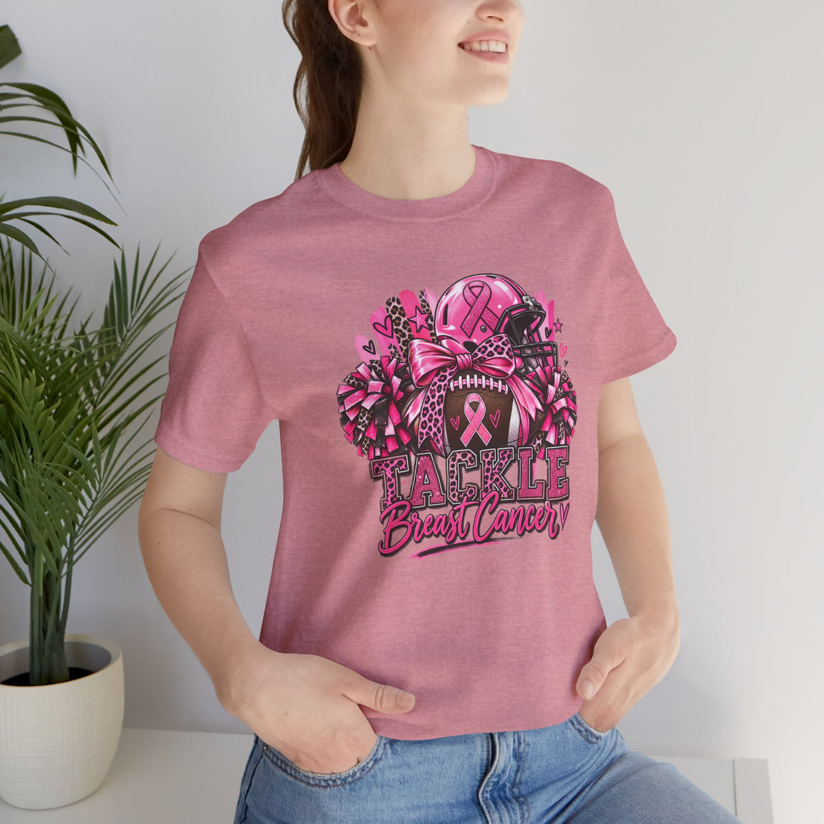 Tackle Breast Cancer Football T-Shirt