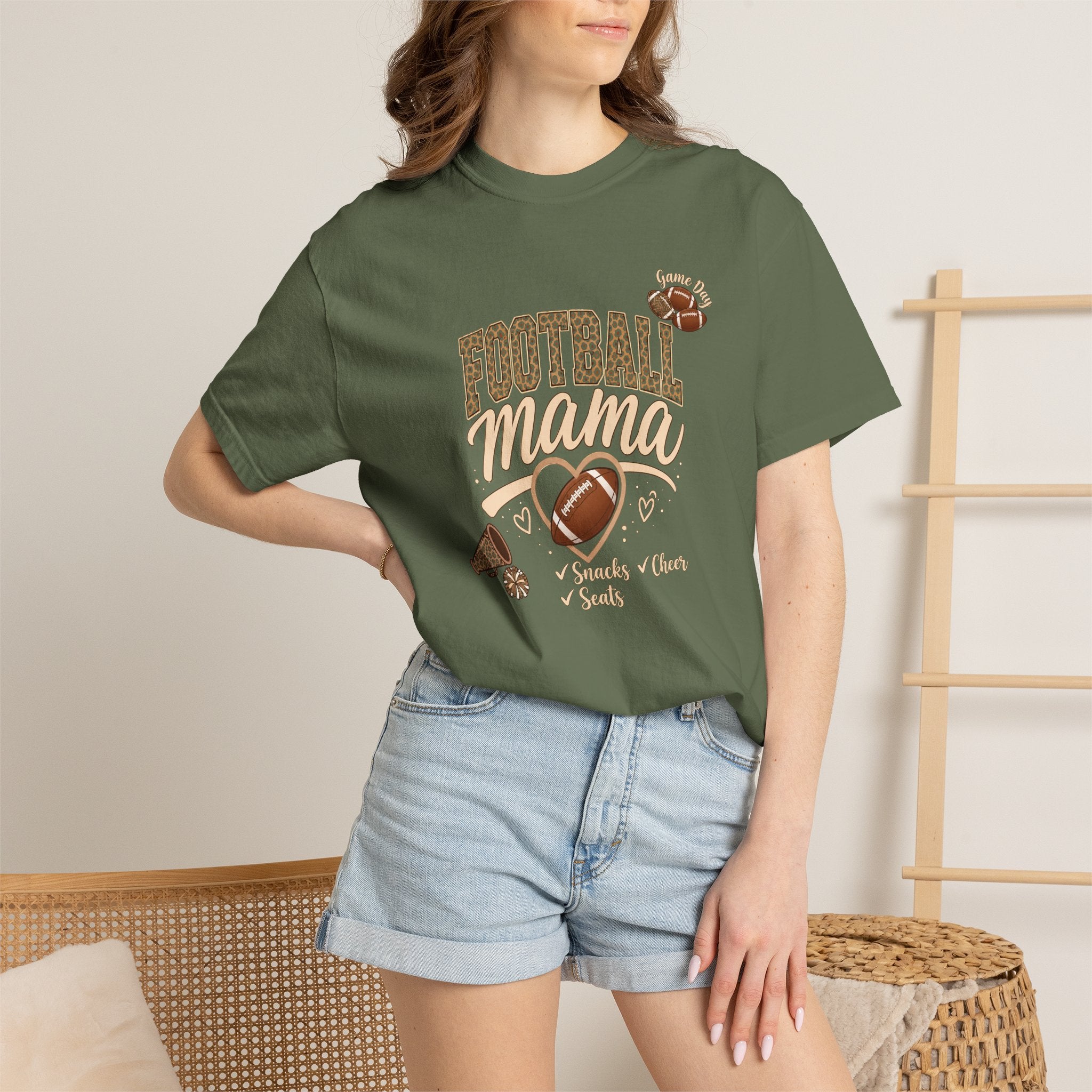 Football Mama T-Shirt — Cute Vintage Football Mom Tee