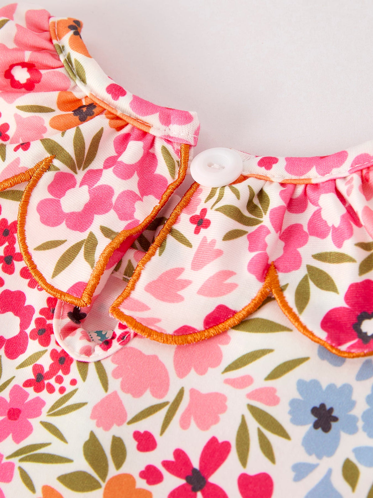 Girls Pink Fall Pumpkin & Bow Long Sleeve Twirl Dress