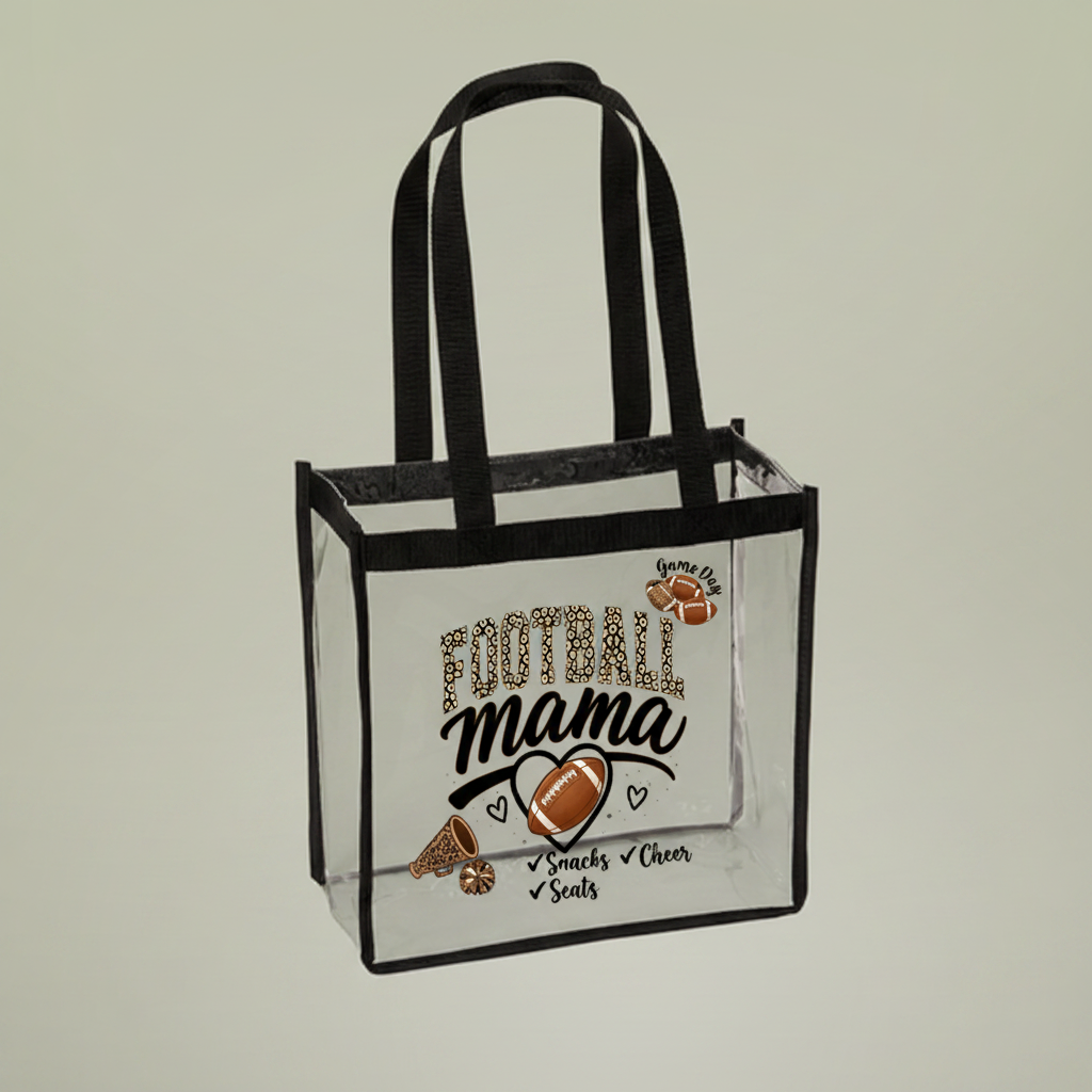 Clear Stadium Tote-Football Mama