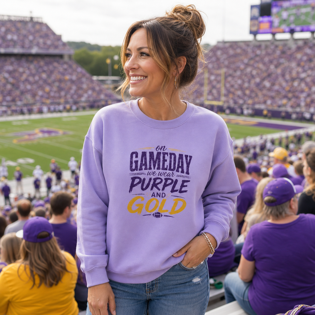 Gameday Purple and Gold Sweatshirt
