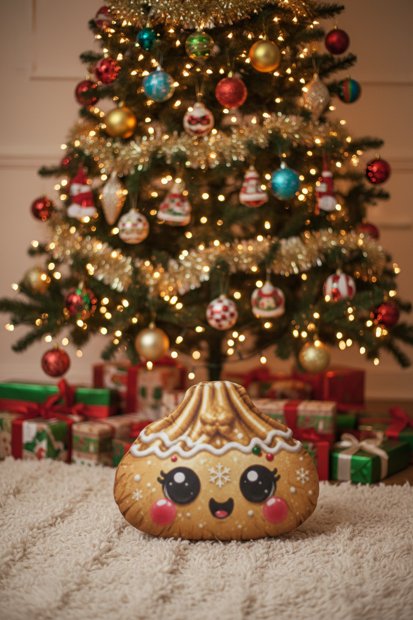 Gingerbread Cookie Shaped Pillow