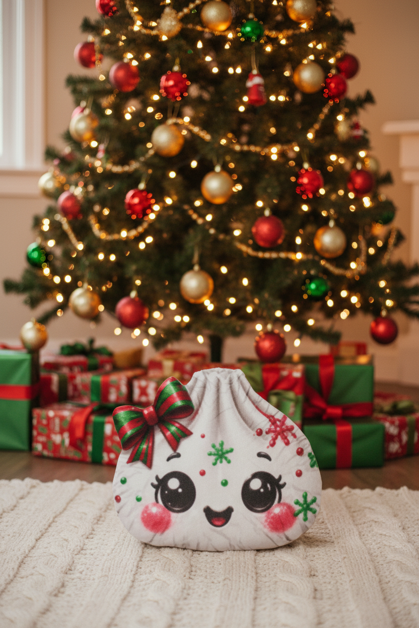 Kawaii Christmas Ornament Pillow