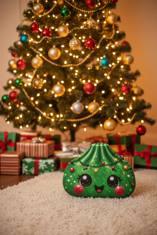Cute Kawaii Christmas Tree Shaped Pillow