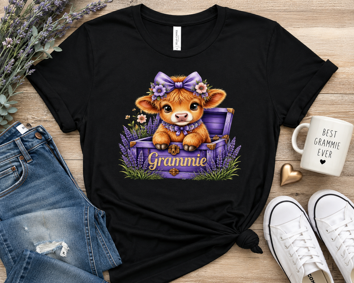 Personalized Highland Cow Shirt | Custom Grandma Name Tee
