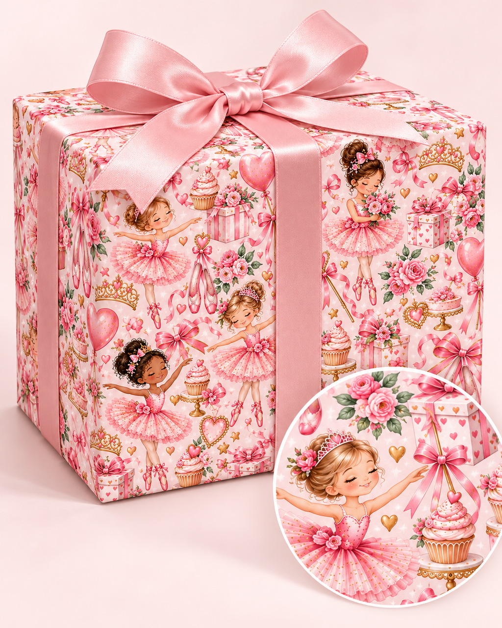 Pink Ballerina Wrapping Paper – Ballet Princess Gift Wrap
