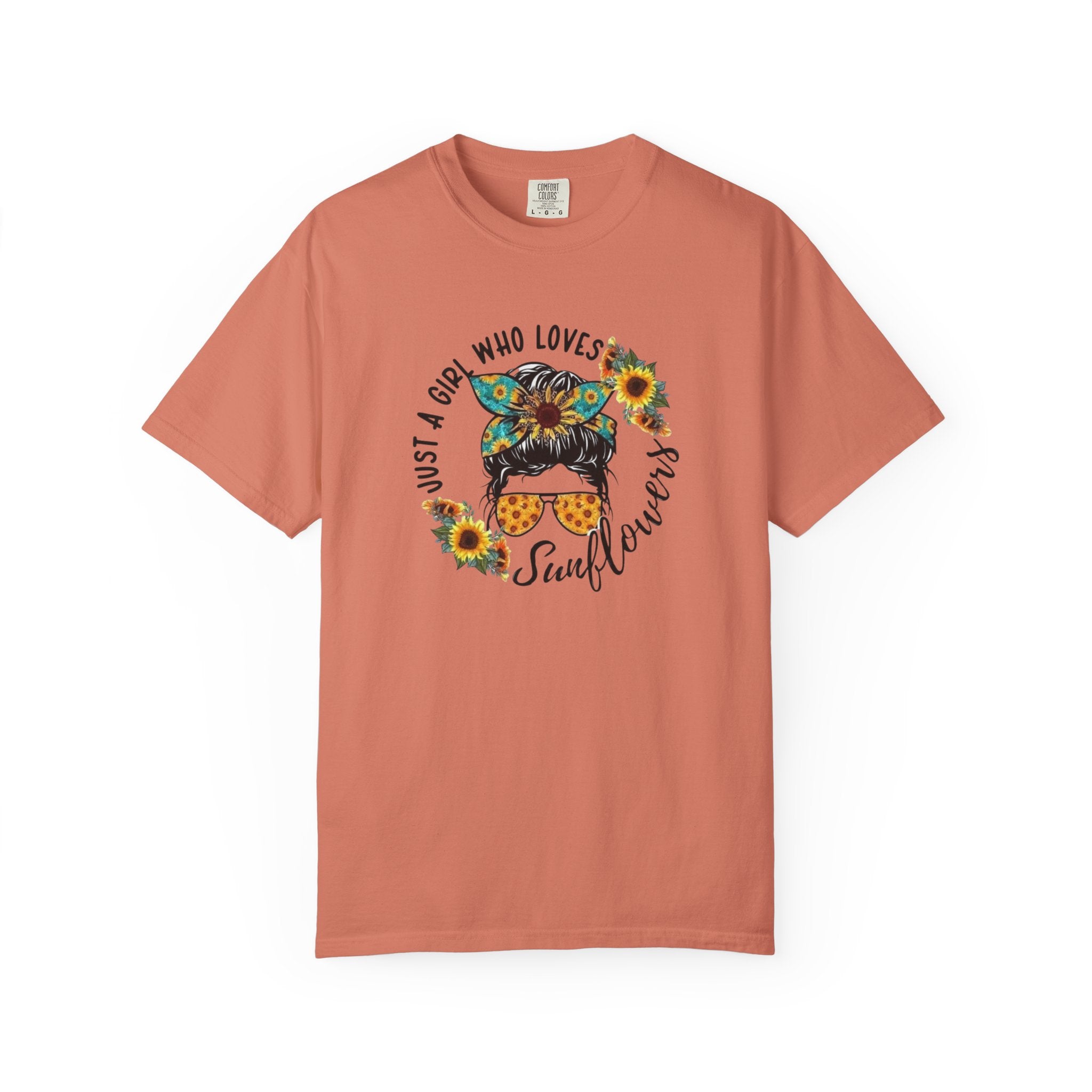 T-Shirt — "Just a Girl Who Loves Sunflowers" Graphic Tee
