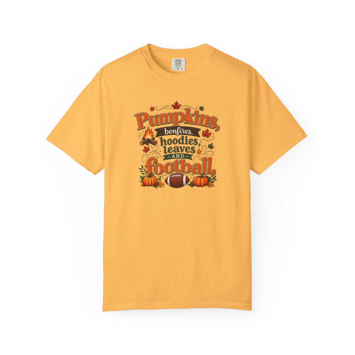 Fall Pumpkins Hoodies Leaves Football T‑Shirt
