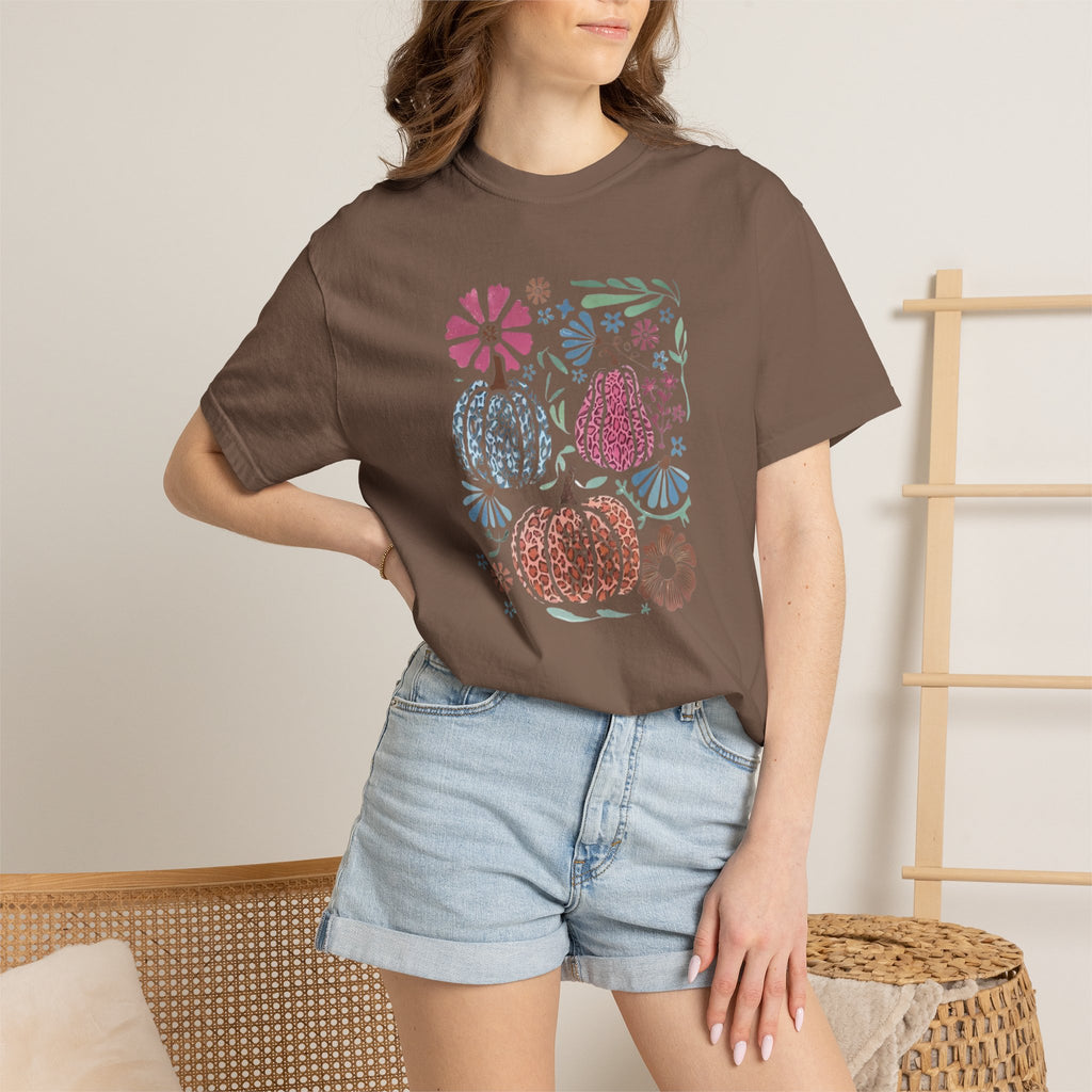 Autumn Floral Pumpkins T-Shirt