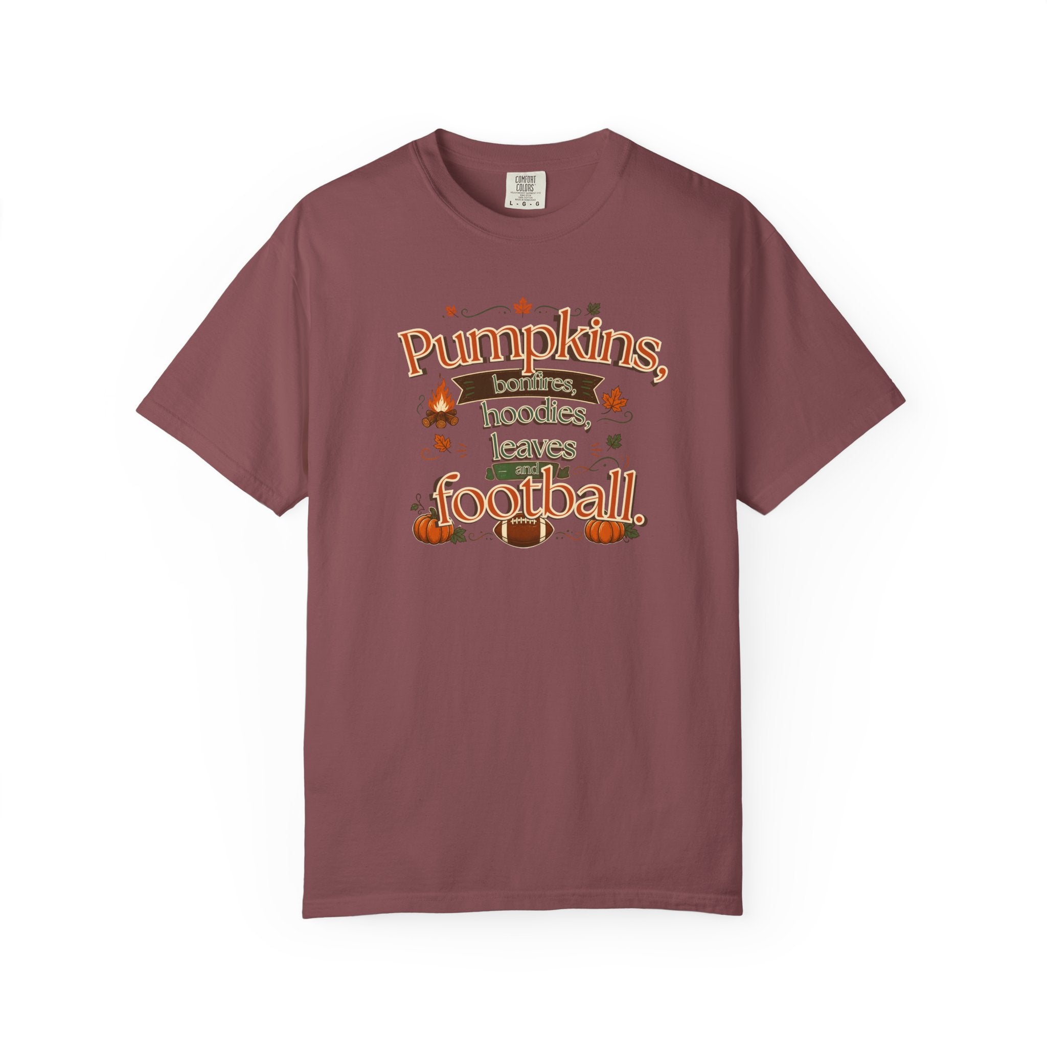 Fall Pumpkins Hoodies Leaves Football T‑Shirt