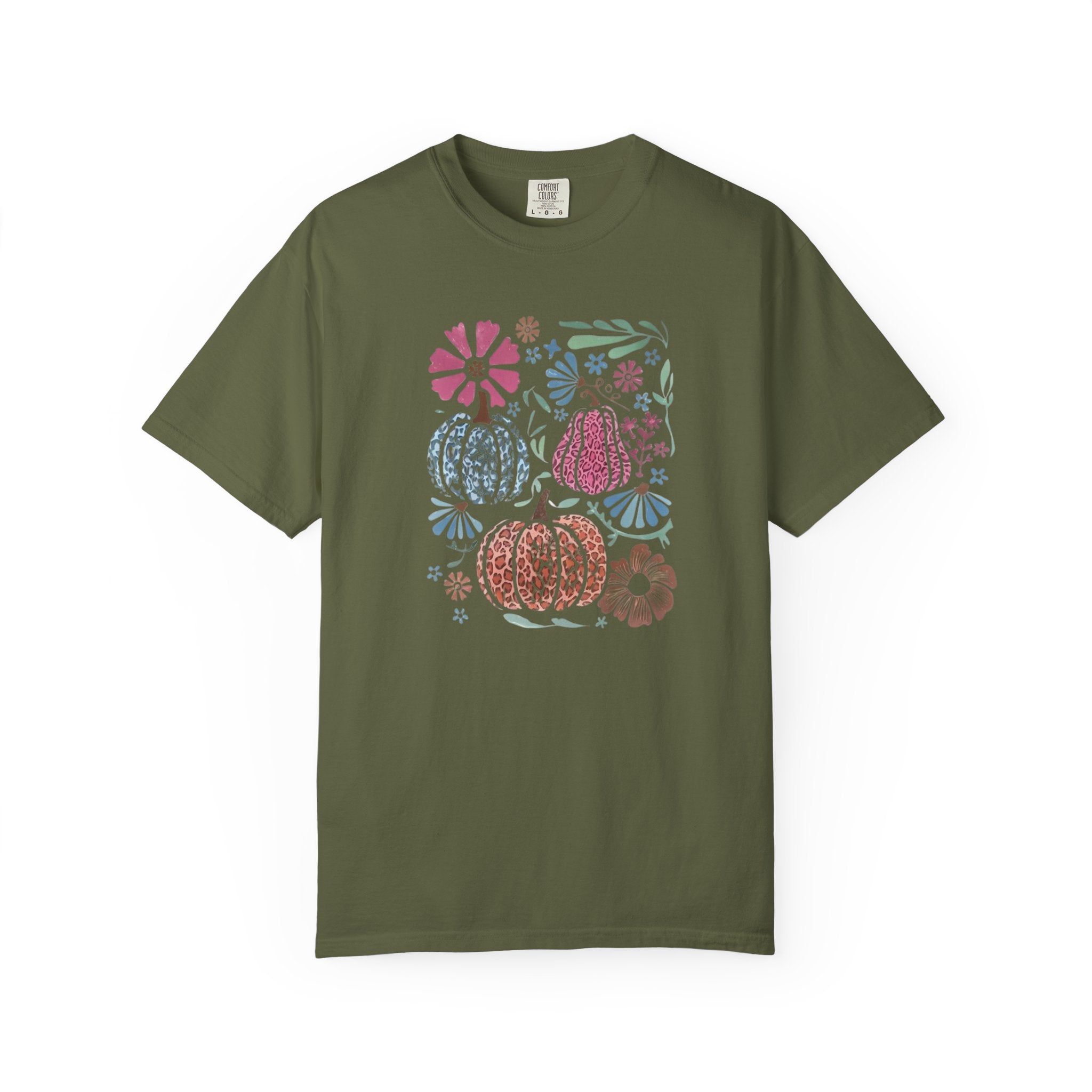 Autumn Floral Pumpkins T-Shirt
