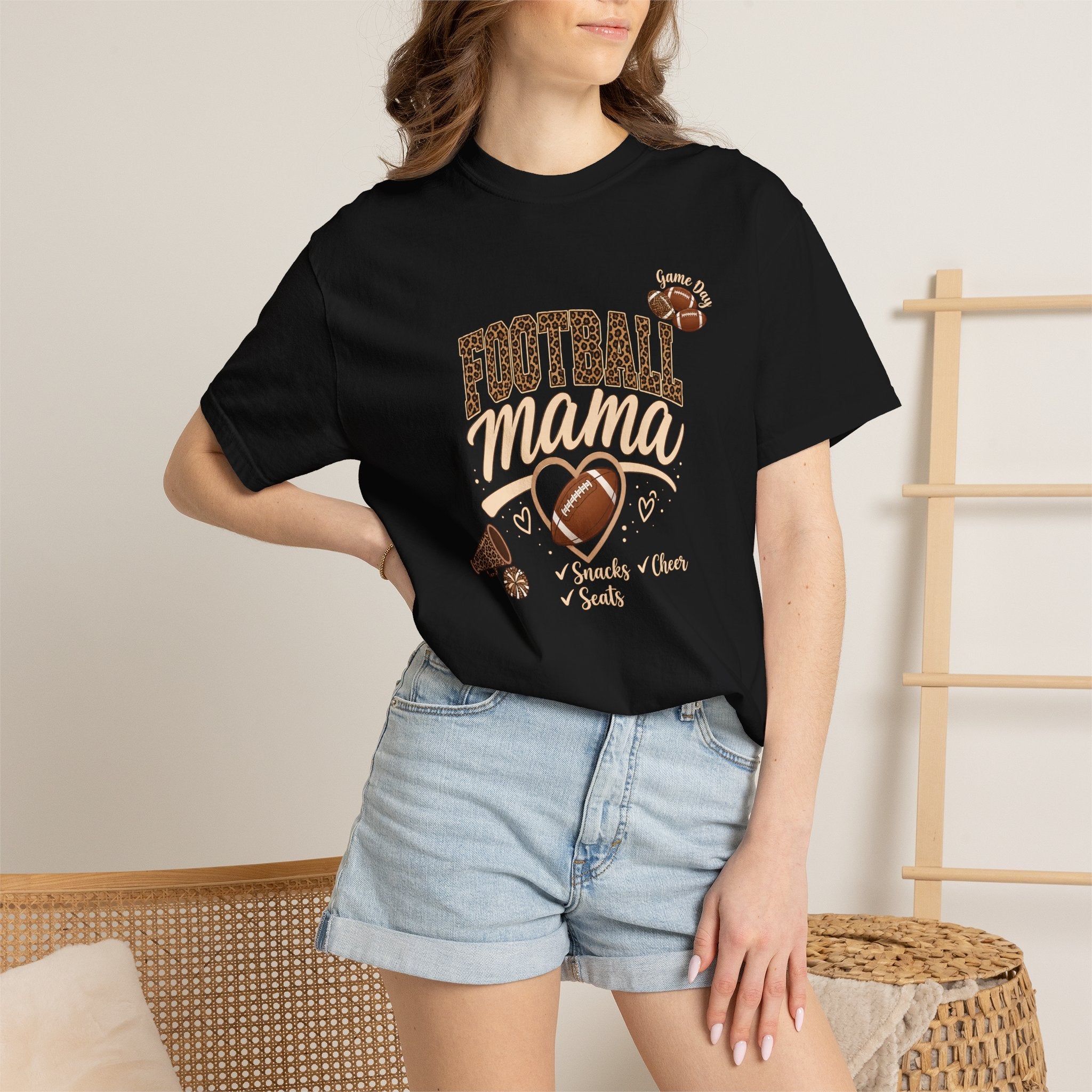 Football Mama T-Shirt — Cute Vintage Football Mom Tee