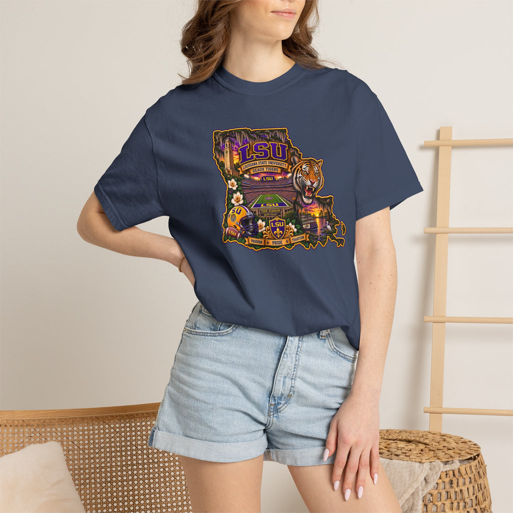 Retro Arcade Tee — Vintage Game Console Louisiana T-Shirt\
