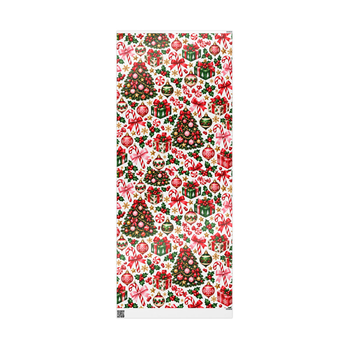 Peppermint & Pretty Bows | Vintage Christmas Wrapping Paper