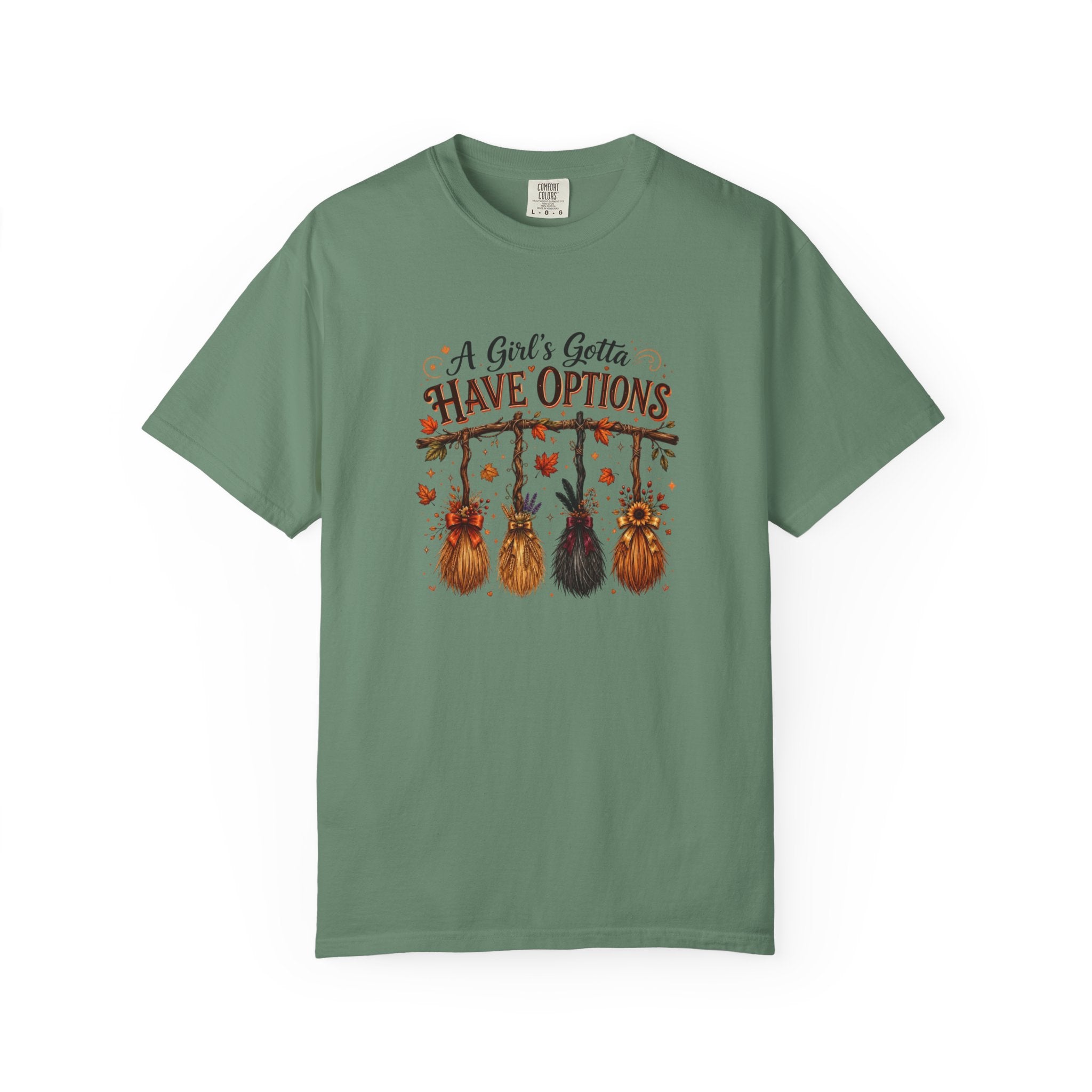 "A Girl's Gotta Have Options" Autumn Gnome Tee