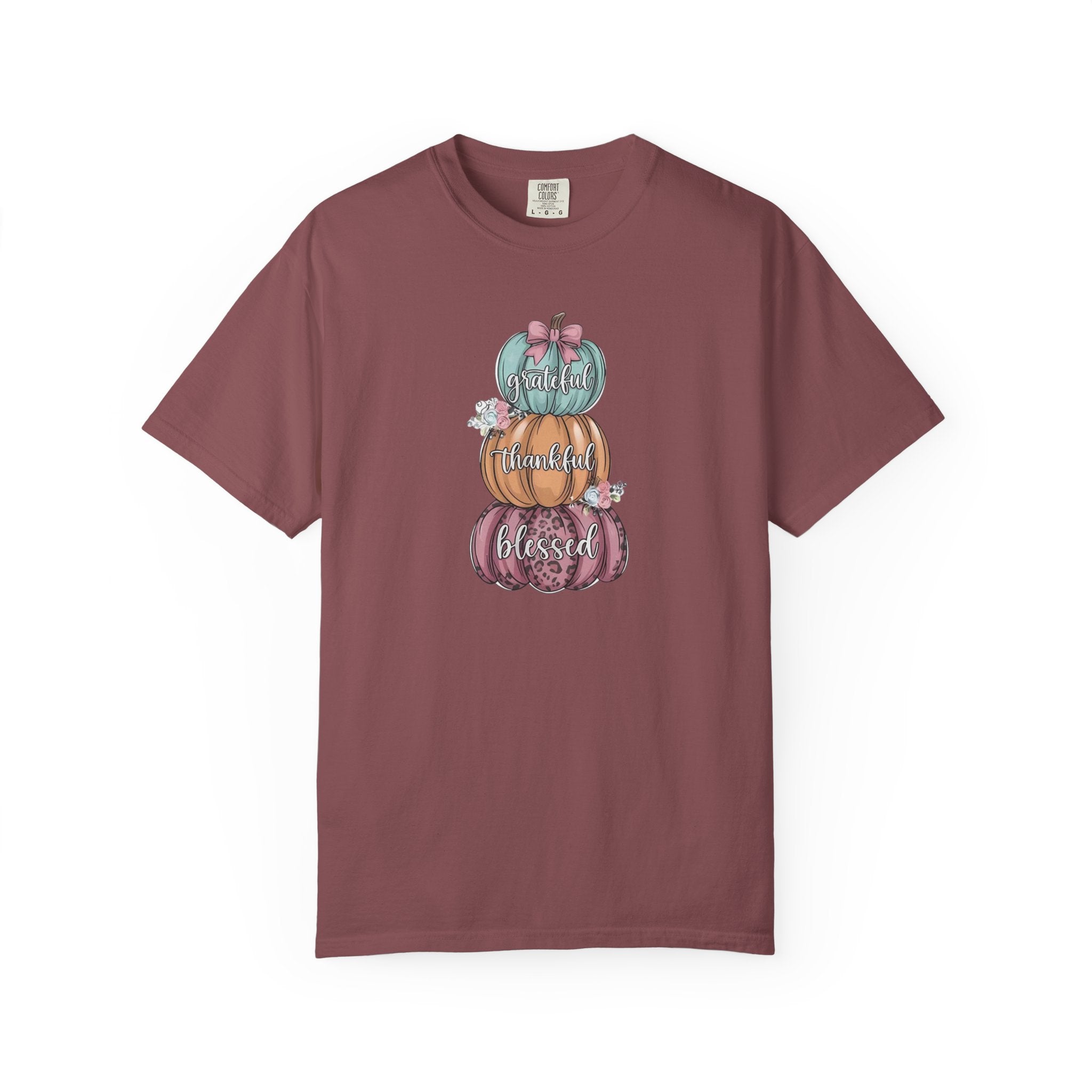 Pumpkin Stack "Grateful Thankful Blessed" T-Shirt