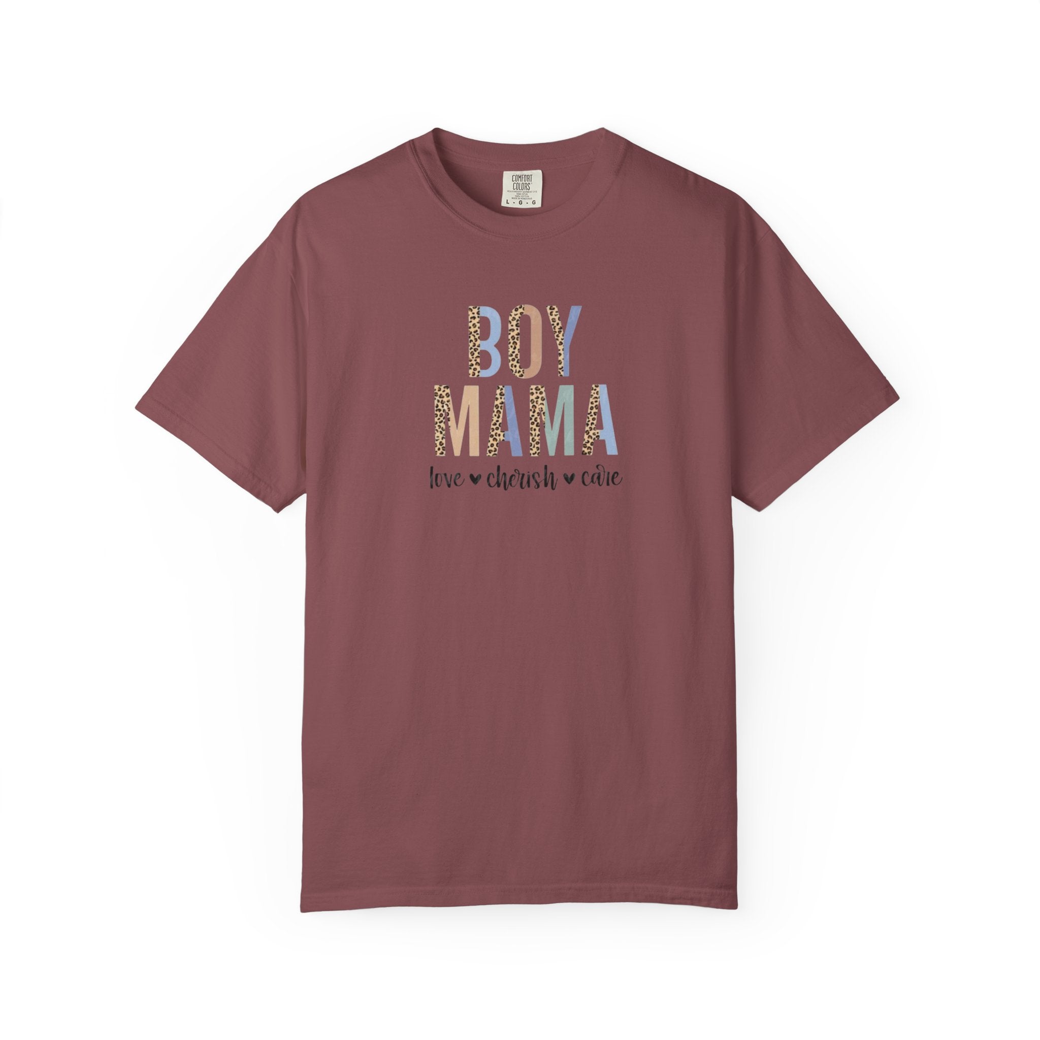 Boy Mama T-Shirt – Retro Floral 'Boy Mama' Tee with 'love  cherish  raise'