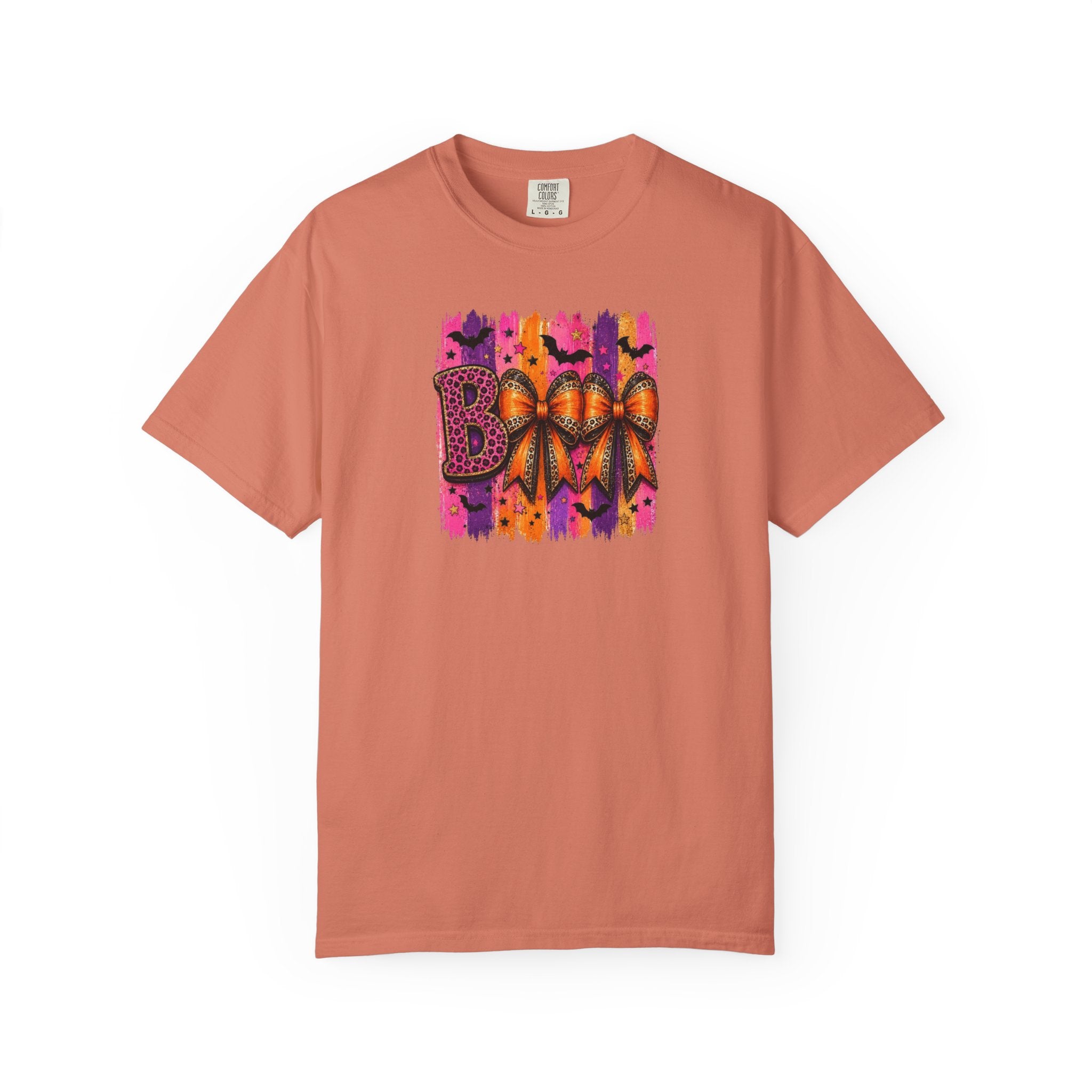 Boo Halloween Graphic T-Shirt — Colorful Spooky Pumpkin Design