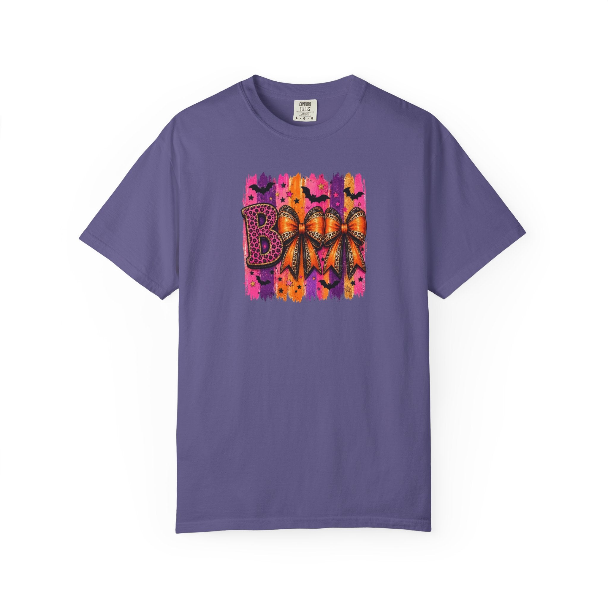 Boo Halloween Graphic T-Shirt — Colorful Spooky Pumpkin Design