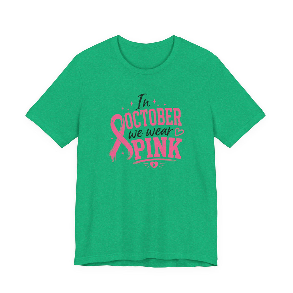 Breast Cancer Awareness T-Shirt — "In October We Wear Pink" Ribbon Tee