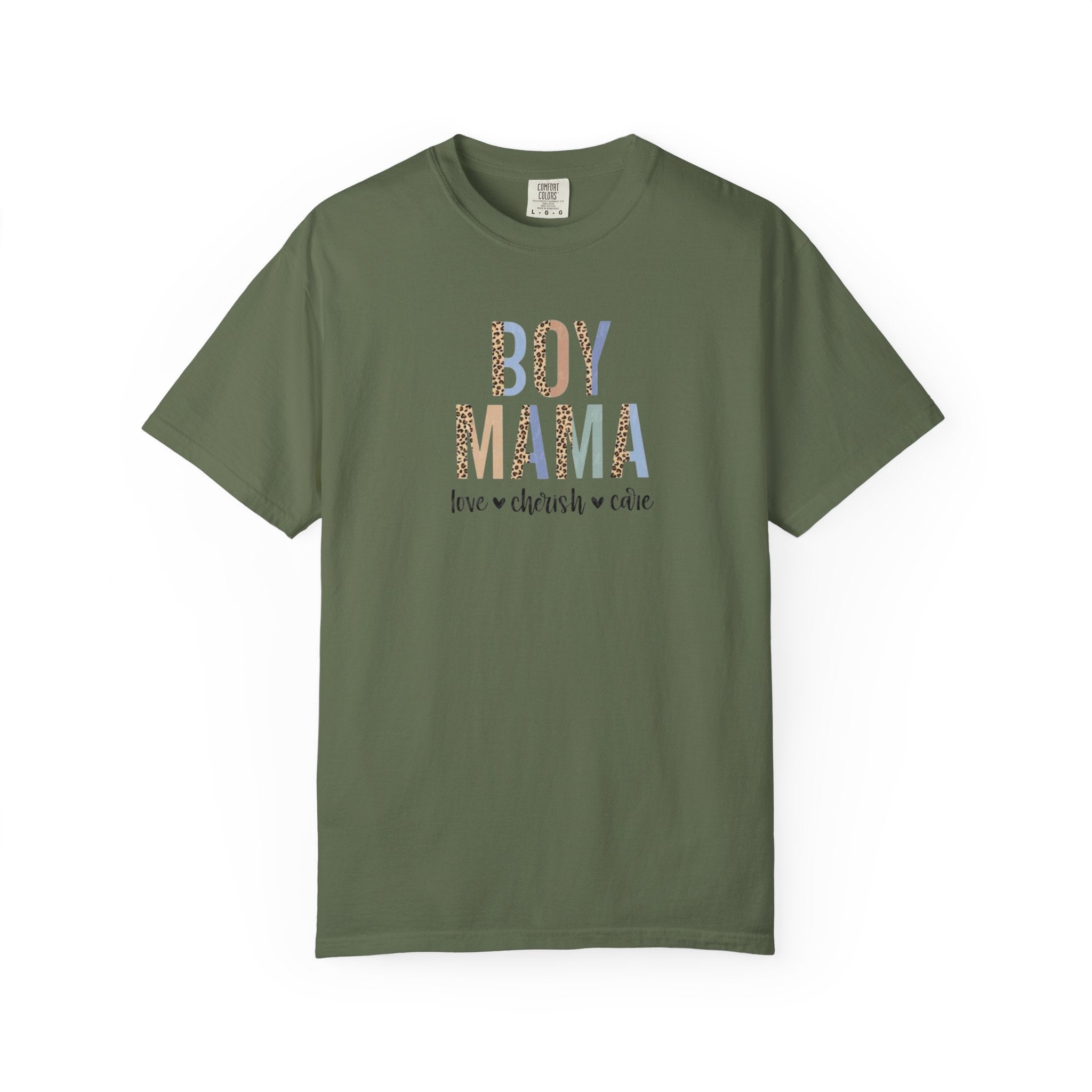 Boy Mama T-Shirt – Retro Floral 'Boy Mama' Tee with 'love  cherish  raise'