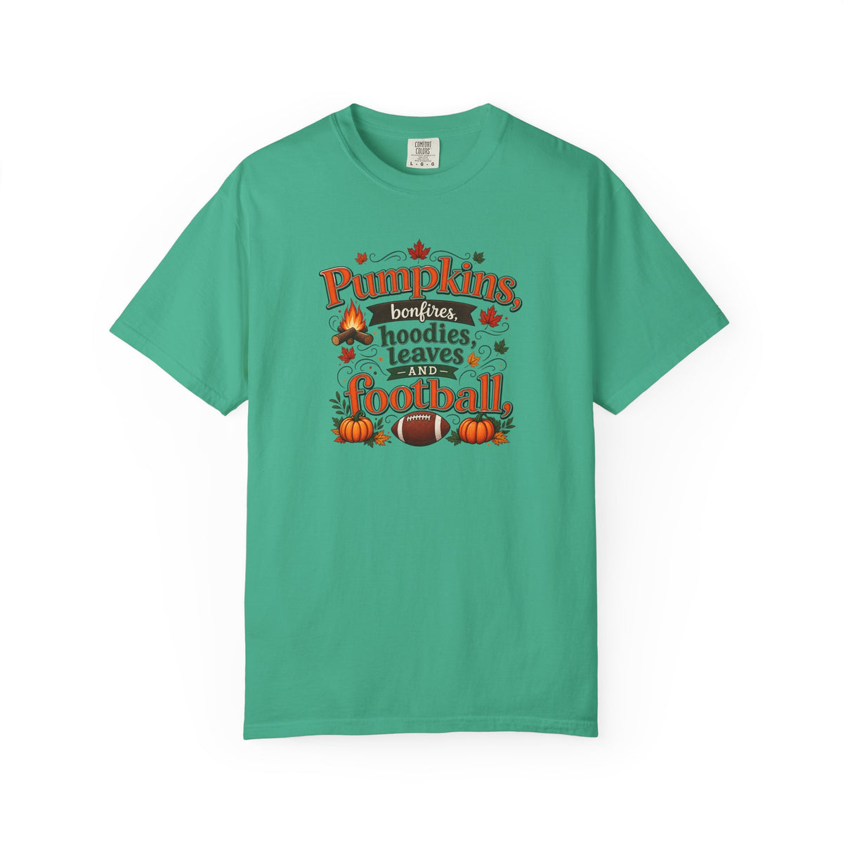 Fall Pumpkins Hoodies Leaves Football T‑Shirt