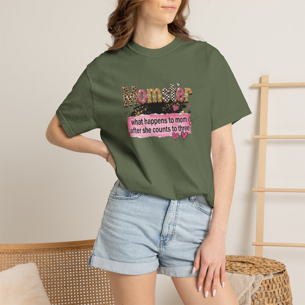 Momster T-Shirt – "What Happens to Mom After She Counts to Three" Funny Mom Shirt